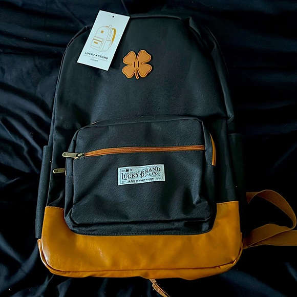 Lucky brand black and brown backpack